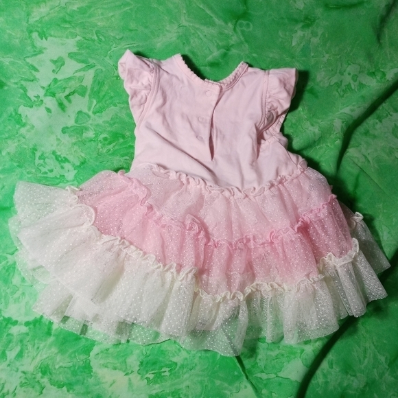 Little Me Girl's Pink Tulle Onesie Dress - Picture 2 of 8